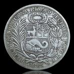 Peru. 1 Sol, Prata 1895 (Zonder minimumprijs), Postzegels en Munten