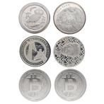 Wereld. 2011/2021 - Oz munten (6 stuks), Postzegels en Munten