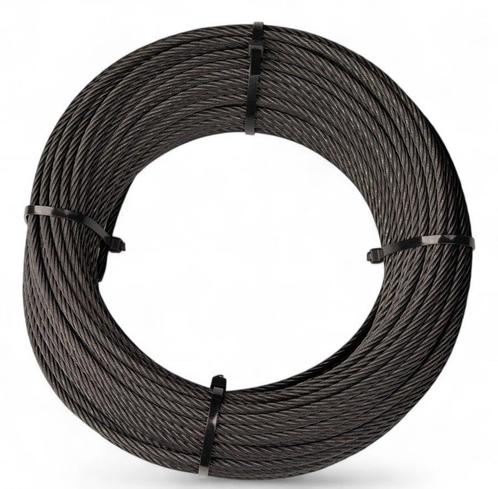 Staalkabel 4mm 10 meter op katrol Zwart, Tuin en Terras, Overige Tuin en Terras, Verzenden