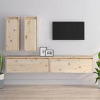 vidaXL Tv-meubelen 4 st massief grenenhout, Huis en Inrichting, Kasten |Televisiemeubels, Nieuw, Verzenden