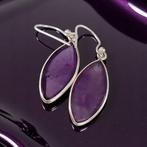 Boucle doreilles Améthyste de belle qualité. Montage sur