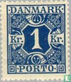 Denemarken - Cijfer en vier kronen - 1921, Postzegels en Munten, Postzegels | Europa | Scandinavië, Verzenden, Postfris