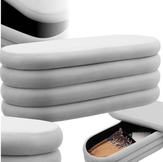 2dekans | tectake® gestoffeerde bank Altu met opbergruimte –, Huis en Inrichting, Zetels | Zetels, Ophalen of Verzenden