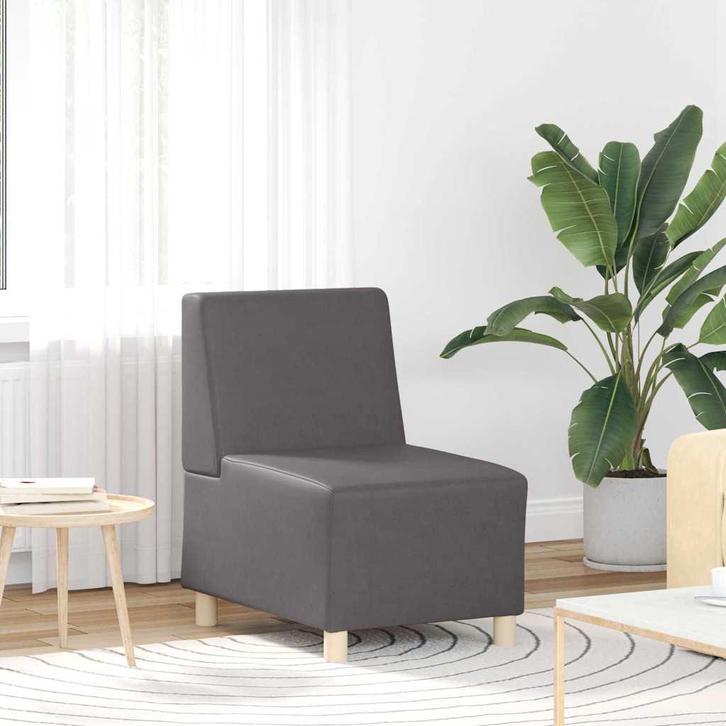 vidaXL Modulaire Sofa Eenheid Armless Grijs 55 x 74 x 82 cm, Huis en Inrichting, Zetels | Zetels, Nieuw, Verzenden