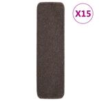 vidaXL Trapmatten 15 st anti-slip rechthoekig 75x20 cm bruin, Verzenden
