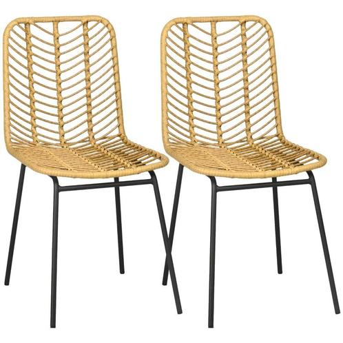 TRUUSK Set Van 2 Eetkamerstoelen In Boho-stijl Accentstoel P, Huis en Inrichting, Stoelen, Verzenden