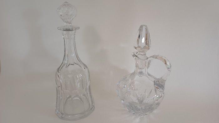 Karaf (5) - Kristal - Serie van vijf karaffen, Antiek en Kunst, Antiek | Glaswerk en Kristal