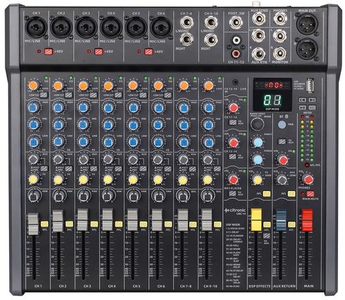 Citronic CMC-14 Mengpaneel 6 Kanalen DSP USB BT PC, Muziek en Instrumenten, Microfoons