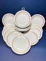 Fürstenberg - Schloss Corvey – Gold border - Dessertservies, Antiek en Kunst