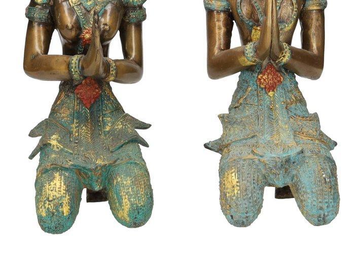 sculptuur, Vintage Teppanom - Temple guardians - 42 cm -, Antiek en Kunst, Kunst | Designobjecten