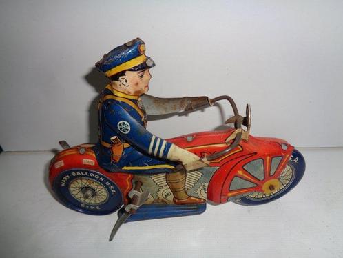 Marx - Politieagent op motorfiets Rookie Cop - Opwindbaar, Antiek en Kunst, Antiek | Speelgoed