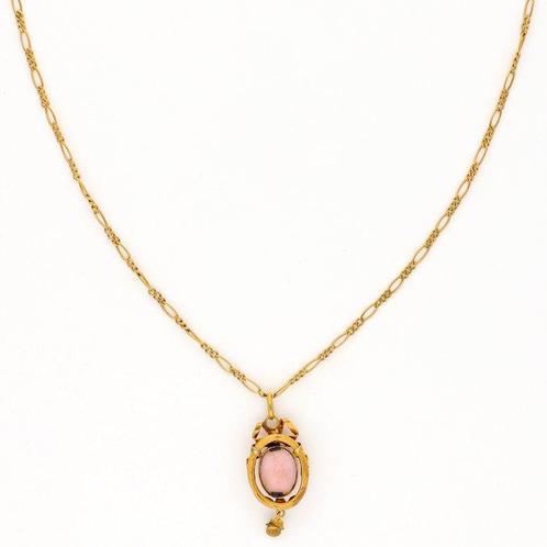 Collier - 18 carats Or jaune - Camée, Handtassen en Accessoires, Kettingen