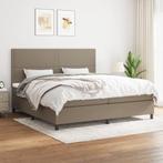 vidaXL Sommier à lattes de lit avec matelas Taupe, Maison & Meubles, Verzenden, Neuf