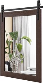 Wandspiegel - Rechthoek - Woonkamer - 76x55 cm - Bruin - COS, Huis en Inrichting, Woonaccessoires | Spiegels, Verzenden, Nieuw