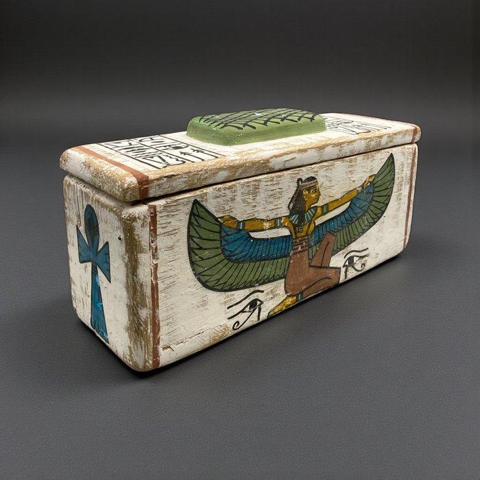 Replica van het oude Egypte Begrafenis Canopische kist met, Antiek en Kunst, Antiek | Overige Antiek