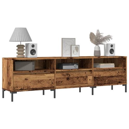 vidaXL Tv-meubel 150x30x44,5 cm bewerkt hout oud houtkleurig, Huis en Inrichting, Kasten |Televisiemeubels, Nieuw, Verzenden