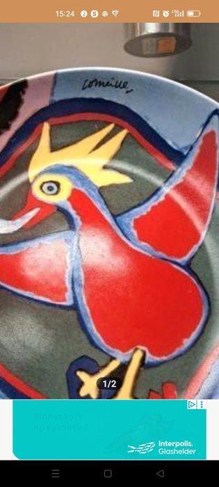 Corneille - Bord - Aardewerk - Vuurvogel Corneille cobra, Antiek en Kunst, Curiosa en Brocante