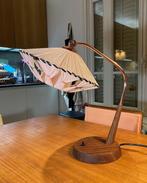 Lampe de table - Laiton doré, Teck