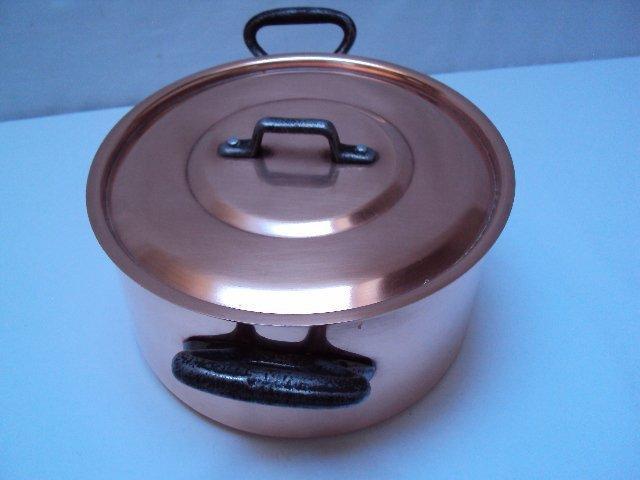 cocotte cuivre et étain professionnelle 20 x 11 cm -, Antiquités & Art, Antiquités | Ustensiles de cuisine