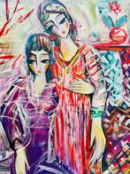 Hrasarkos (1975) - Sœurs de lumière - Tableau Grand Toile, Antiquités & Art