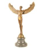 Figure - A BRONZE SCULPTURE OF ICARUS 40 CM - Bronze, Marbre
