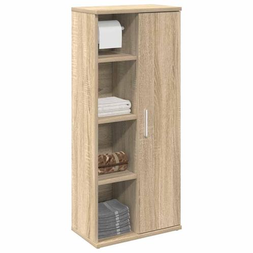 vidaXL Badkamerkast met rolhouder 39x22x90 cm sonoma, Huis en Inrichting, Badkamer | Badkamermeubels, Nieuw, Verzenden