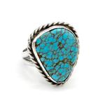 Ring - Zilver & Turquoise - Native American - V.S.  (Zonder