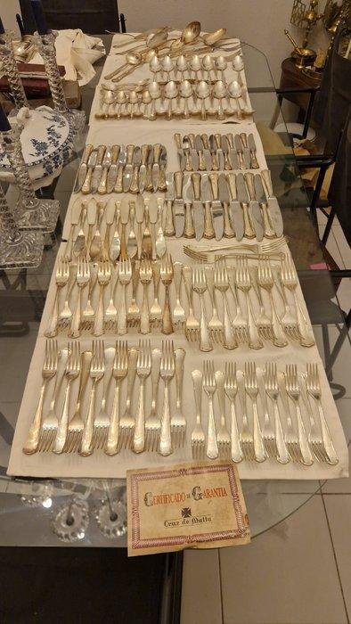 Bestekset voor 12 personen - Verzilverd - Cruz de Malta 144, Antiek en Kunst, Antiek | Meubels | Tafels