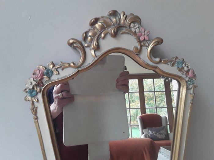 Spiegel - Hout, Gips - Vergulde barokspiegel, Antiek en Kunst, Curiosa en Brocante