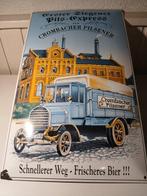 Crombacher Pilsener emaille reclamebord - Emaille bord -, Antiek en Kunst