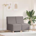 vidaXL Sofa Stoel Licht Grijs 55 cm Stof 2 pcs Taupe 55 x 74, Verzenden, Nieuw