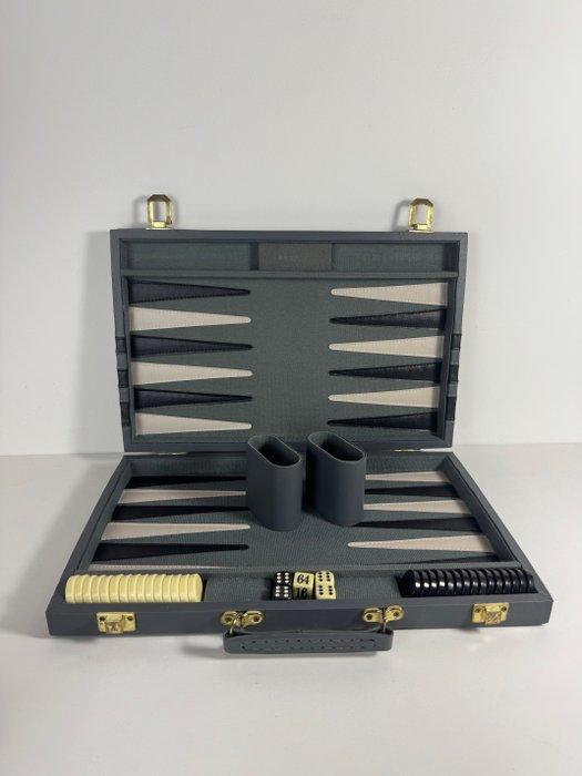 Bordspel - Prachtige grote vintage backgammon spelkoffer, Antiek en Kunst, Antiek | Overige Antiek