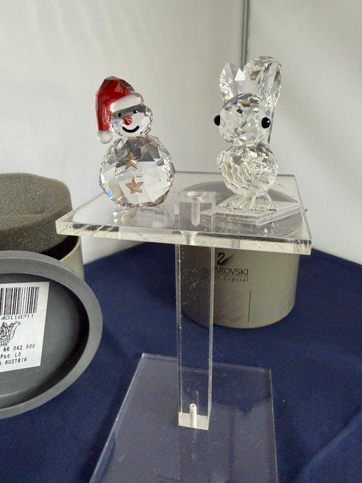 Swarovski - Beeldje - Swarovski sneeuwpop en eekhoorn (2) -, Antiek en Kunst, Curiosa en Brocante