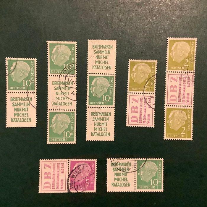 Duitsland, Bondsrepubliek 1955 - Heuss : 7 betere, Timbres & Monnaies, Timbres | Europe | Allemagne