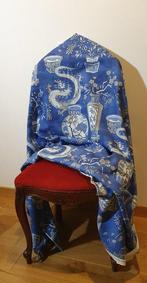 Exclusieve oosterse stof met draken en bonsai - Art Nouveau., Antiek en Kunst