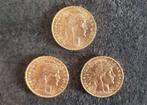 France. 20 Francs 1911, 1912 et 1913 (lot de 3 monnaies en, Postzegels en Munten
