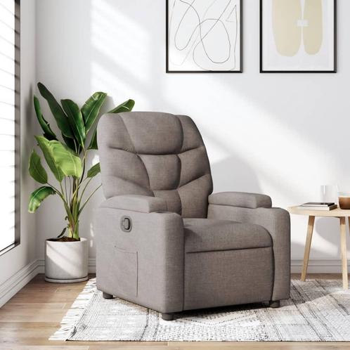 vidaXL Fauteuil inclinable Taupe Tissu, Maison & Meubles, Fauteuils, Neuf, Envoi