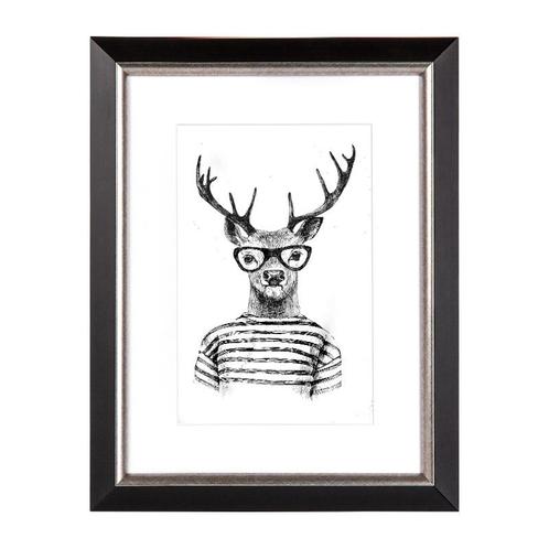Fotolijst Salieri Zwart/Zilver 50x70 cm, Huis en Inrichting, Woonaccessoires | Lijsten, Verzenden