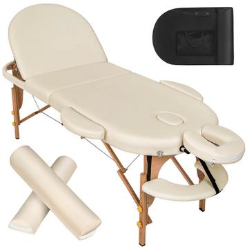 3 zones massagetafel ovaal met 5cm matras, rolkussens en hou disponible aux enchères