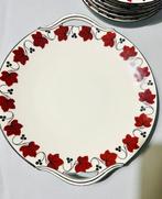 Raynaud, Limoges France- Desert service - Red ivy decoration