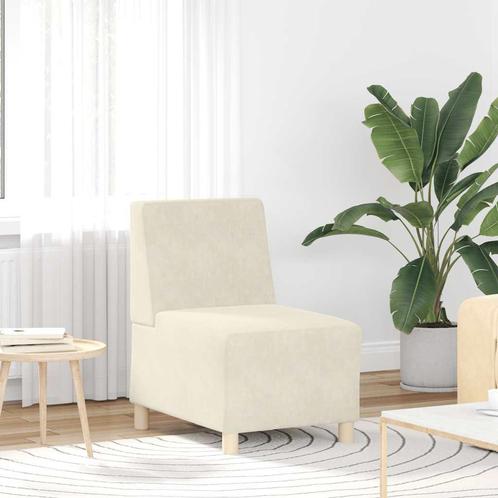 vidaXL Modulaire bank zonder armleuningen crème 55 cm, Huis en Inrichting, Zetels | Zetels, Nieuw, Verzenden