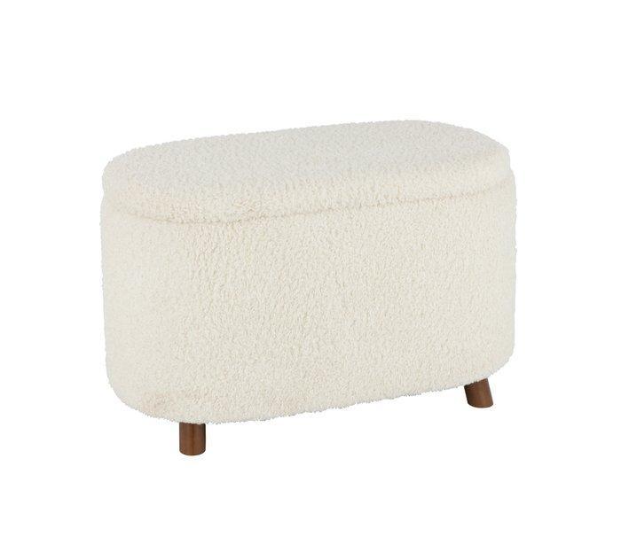 Poef - Hout - Opbergruimte - Teddy 80cm, Antiquités & Art, Art | Objets design