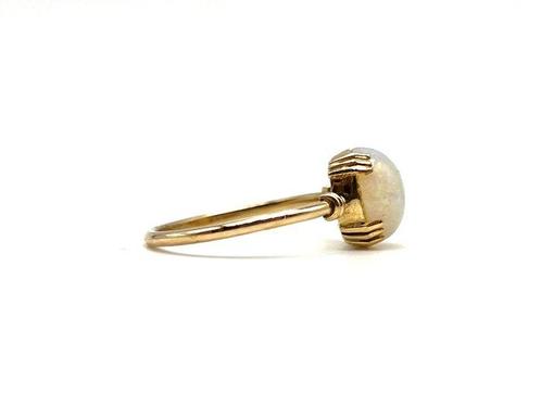 Zonder Minimumprijs - Ring - 18 karaat Geel goud Opaal, Handtassen en Accessoires, Ringen