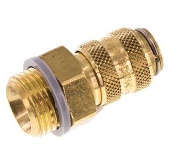 Coupleur pneumatique DN 5 en laiton Douille G 3/8 pouce mâle, Verzenden