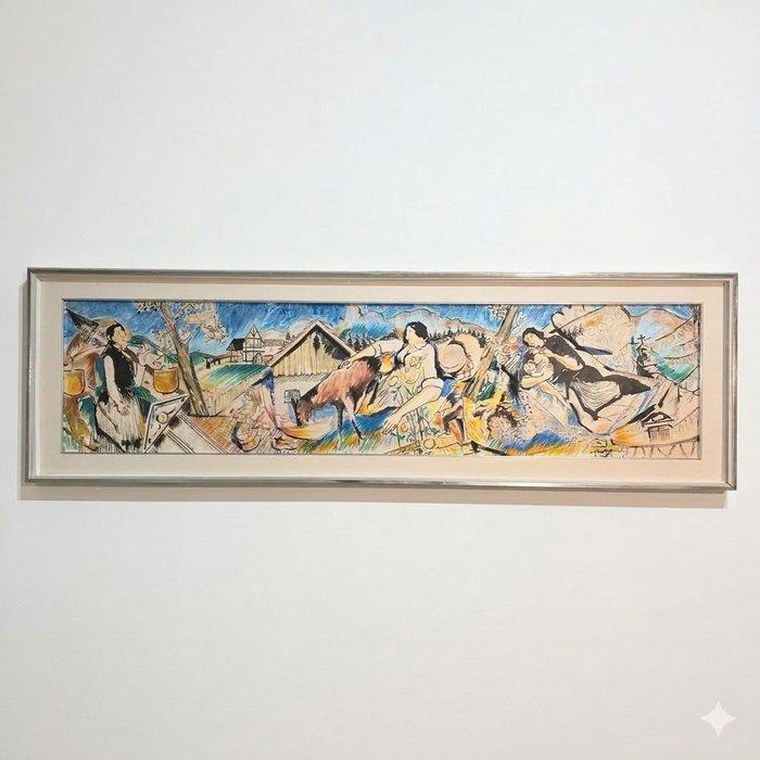 Umberto Del Negro (1940-2017) - Studio per lIstituto ADAC,, Antiquités & Art, Art | Peinture | Classique