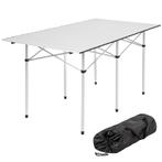 tectake Campingtafel van aluminium met tas 140x70x70cm - gri, Verzenden, Nieuw
