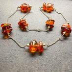 Oude halsketting met natuurlijke Baltische amberstenen -, Antiek en Kunst