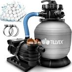 Tillvex® Zandfilter - Zandfilterpomp - 10200L/u - Grijs, Verzenden, Nieuw