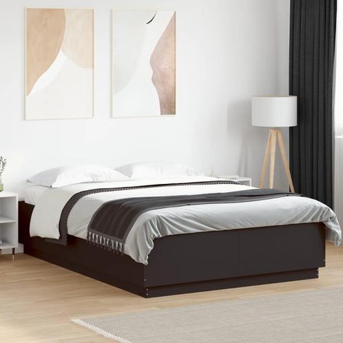 vidaXL Bedframe bewerkt hout zwart 120x200 cm, Huis en Inrichting, Slaapkamer | Bedden, Nieuw, Verzenden