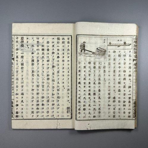 Meiji 25 (1892) Japans leerboek natuurwetenschappen –, Antiek en Kunst, Antiek | Overige Antiek